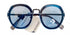 Converse Dark Gunmetal Womens Sunglass Round Metal, Blue Lens H103